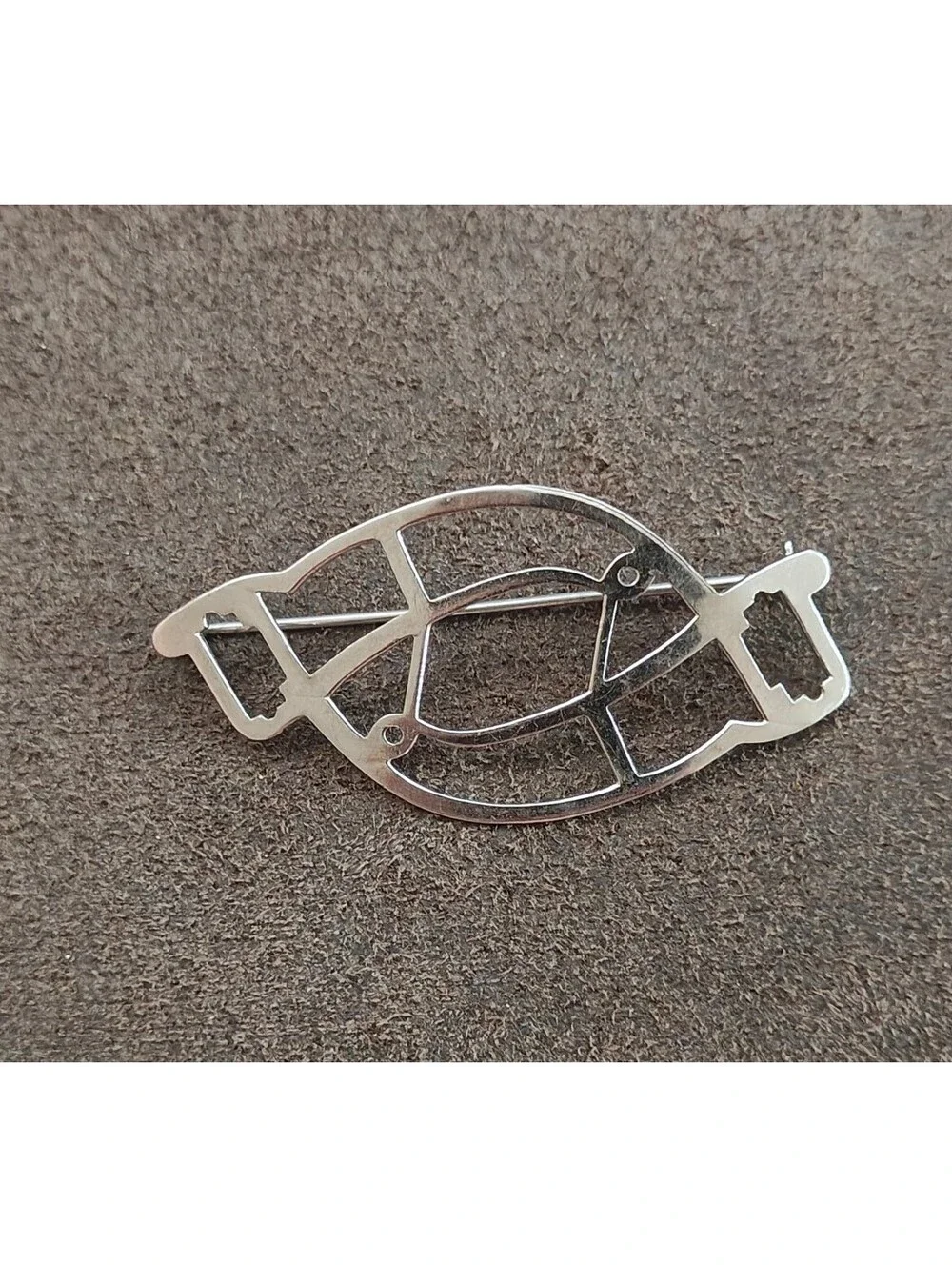 1930s Stamped Coro Duette Silver Tone Coro Duette Brooch Frame